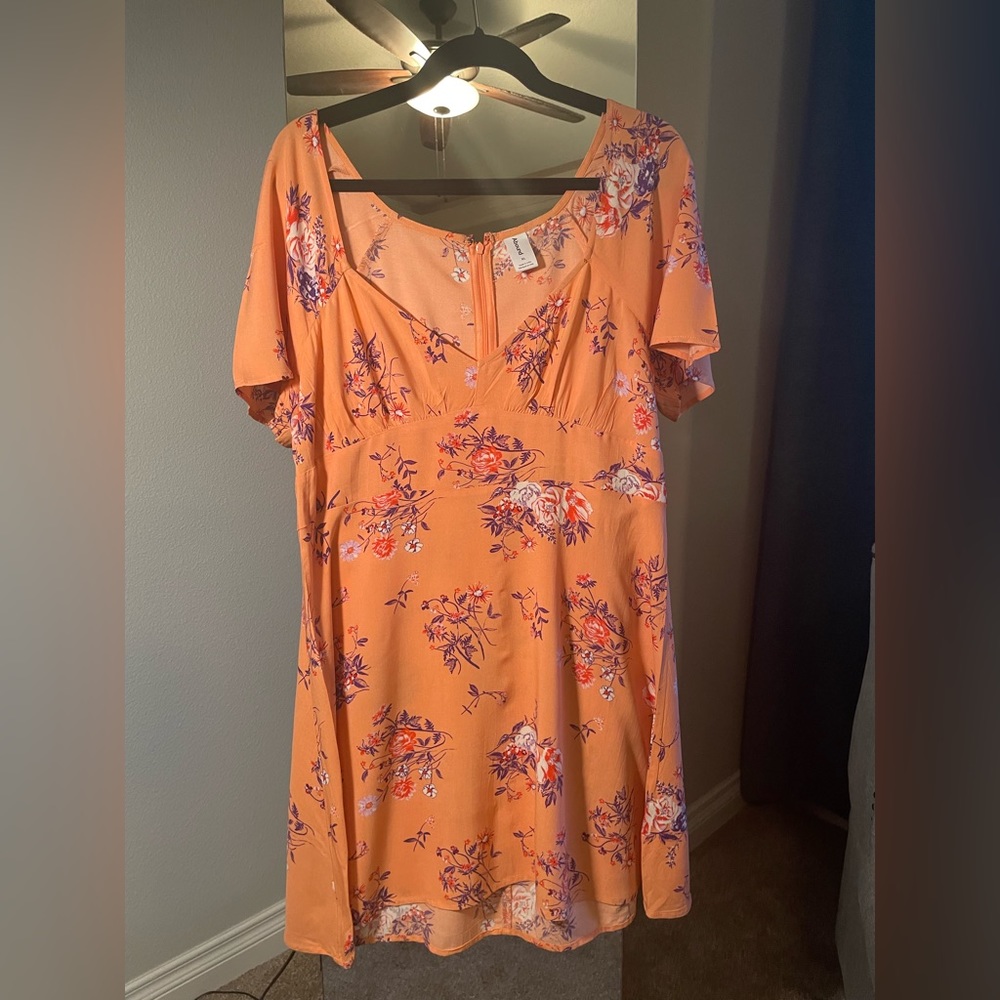 Abound short sleeve floral dress. Size XL. GUC.